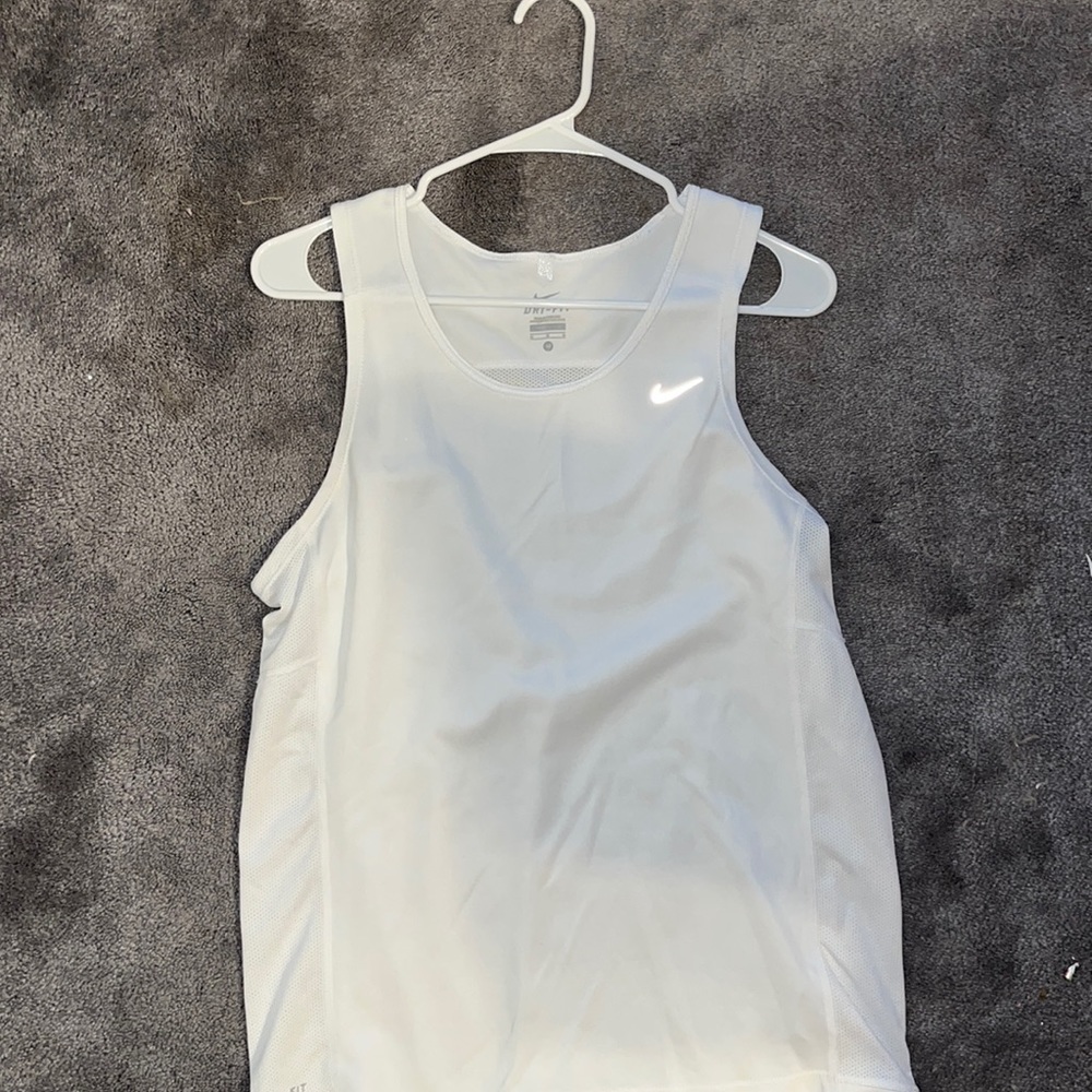 Nike White Men's Tank Top Athletic Sleeveless Shirt